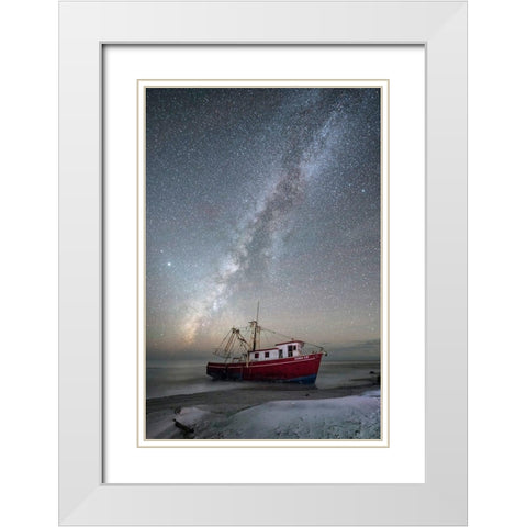 At Rest White Modern Wood Framed Art Print with Double Matting by Head, Danny