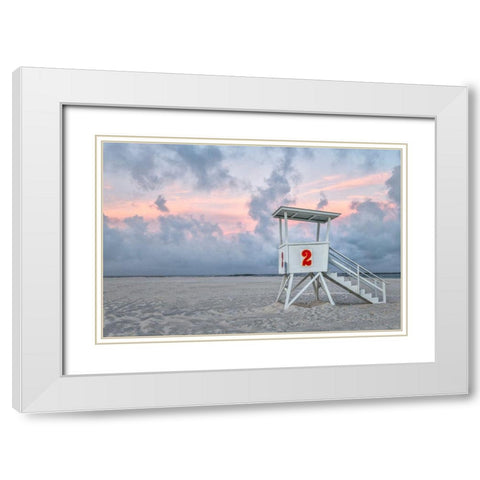 Standing Guard I White Modern Wood Framed Art Print with Double Matting by Head, Danny
