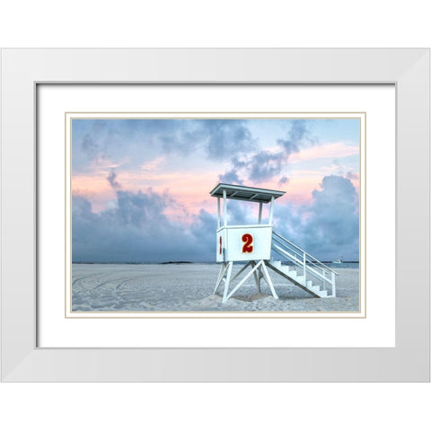 Standing Guard II White Modern Wood Framed Art Print with Double Matting by Head, Danny