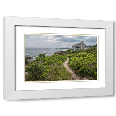 Coastal Cottage White Modern Wood Framed Art Print with Double Matting by Head, Danny
