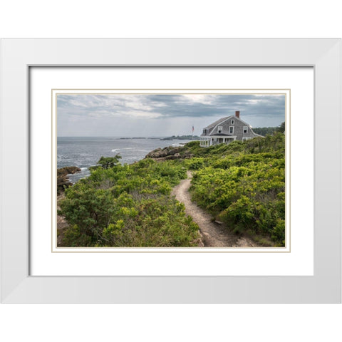 Coastal Cottage White Modern Wood Framed Art Print with Double Matting by Head, Danny