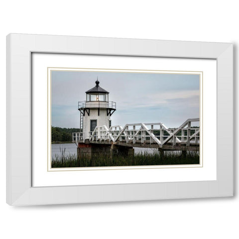 Doubling Point White Modern Wood Framed Art Print with Double Matting by Head, Danny