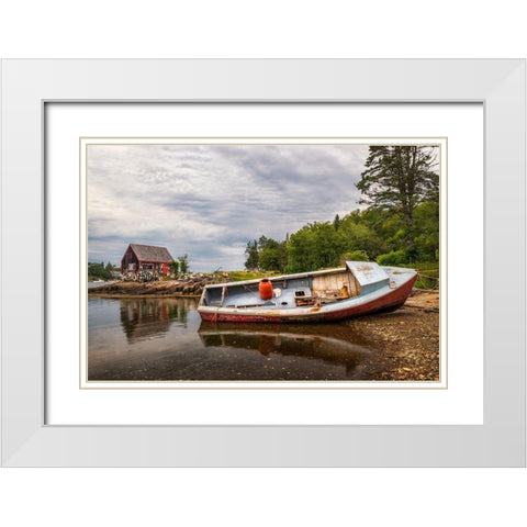 Out of Service III White Modern Wood Framed Art Print with Double Matting by Head, Danny