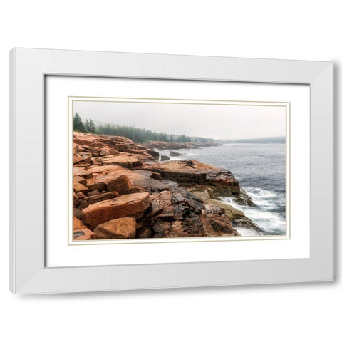 Red Rocks White Modern Wood Framed Art Print with Double Matting by Head, Danny