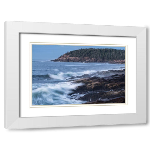 The Break White Modern Wood Framed Art Print with Double Matting by Head, Danny
