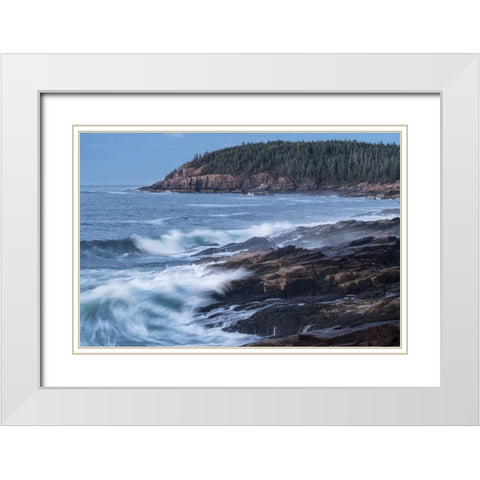 The Break White Modern Wood Framed Art Print with Double Matting by Head, Danny