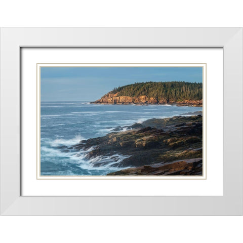 Warm Light White Modern Wood Framed Art Print with Double Matting by Head, Danny