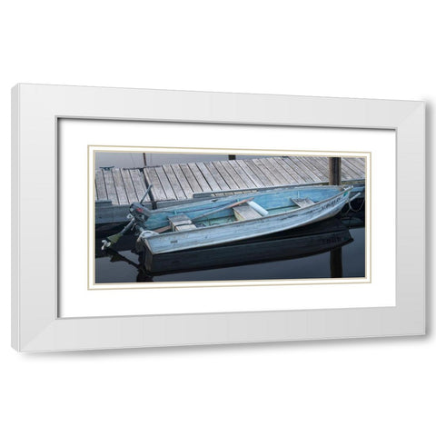 Old Blue White Modern Wood Framed Art Print with Double Matting by Head, Danny