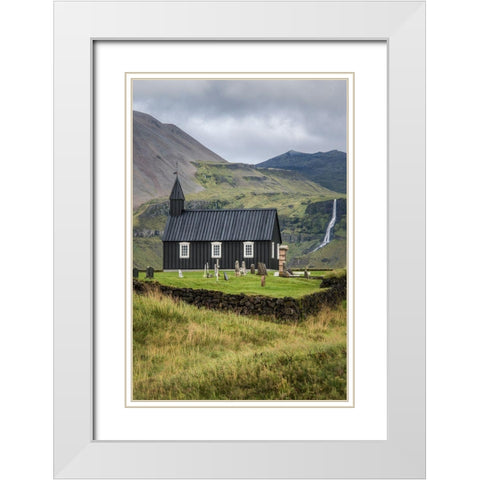 Budir I White Modern Wood Framed Art Print with Double Matting by Head, Danny