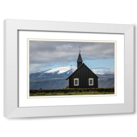 Budir III White Modern Wood Framed Art Print with Double Matting by Head, Danny