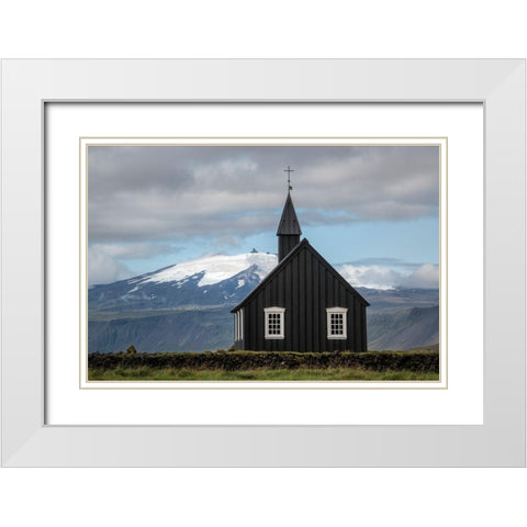 Budir III White Modern Wood Framed Art Print with Double Matting by Head, Danny