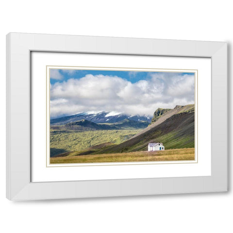 Isolation I White Modern Wood Framed Art Print with Double Matting by Head, Danny