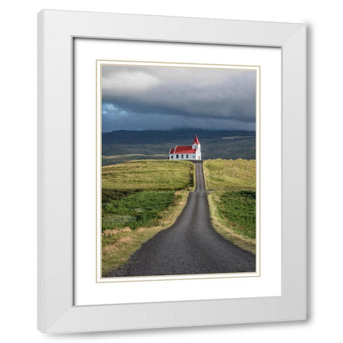 On the Hill I White Modern Wood Framed Art Print with Double Matting by Head, Danny