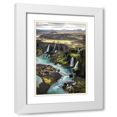Valley of Tears I White Modern Wood Framed Art Print with Double Matting by Head, Danny