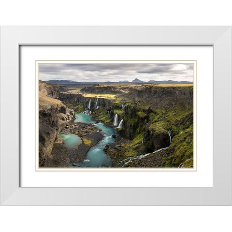 Valley of Tears II White Modern Wood Framed Art Print with Double Matting by Head, Danny