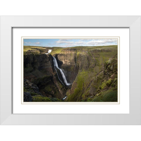 Tall Fall White Modern Wood Framed Art Print with Double Matting by Head, Danny