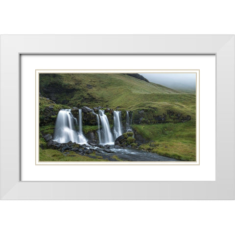 Final Drop White Modern Wood Framed Art Print with Double Matting by Head, Danny