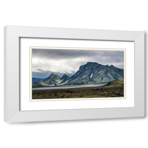 Highland View II White Modern Wood Framed Art Print with Double Matting by Head, Danny