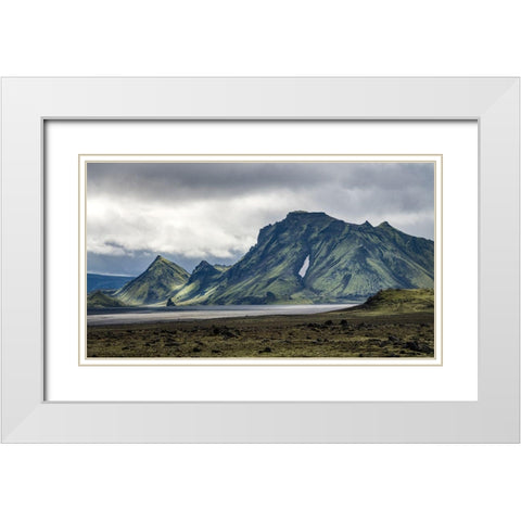 Highland View II White Modern Wood Framed Art Print with Double Matting by Head, Danny