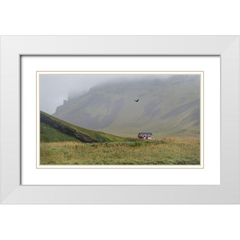 Flying High White Modern Wood Framed Art Print with Double Matting by Head, Danny