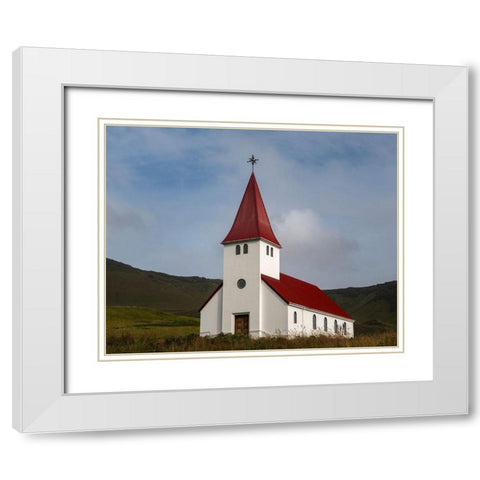 Church at Vik I White Modern Wood Framed Art Print with Double Matting by Head, Danny