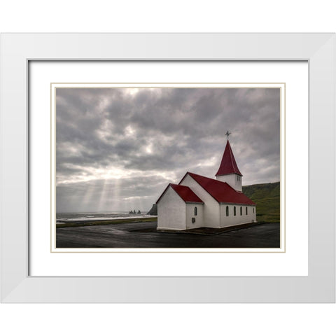God Rays White Modern Wood Framed Art Print with Double Matting by Head, Danny