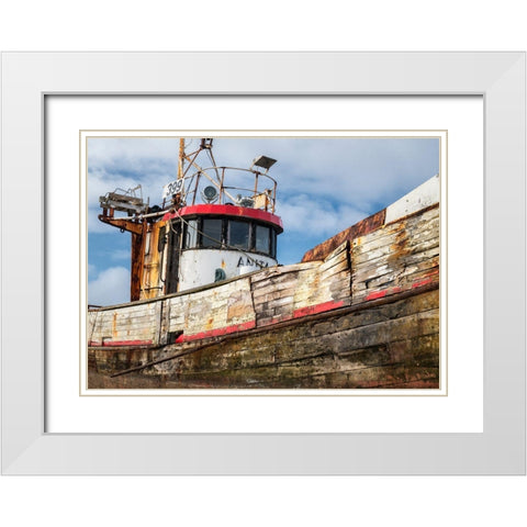 Ageing Fleet White Modern Wood Framed Art Print with Double Matting by Head, Danny