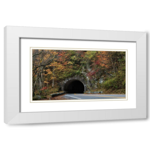 Into the Mountain White Modern Wood Framed Art Print with Double Matting by Head, Danny