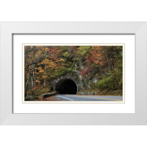 Into the Mountain White Modern Wood Framed Art Print with Double Matting by Head, Danny