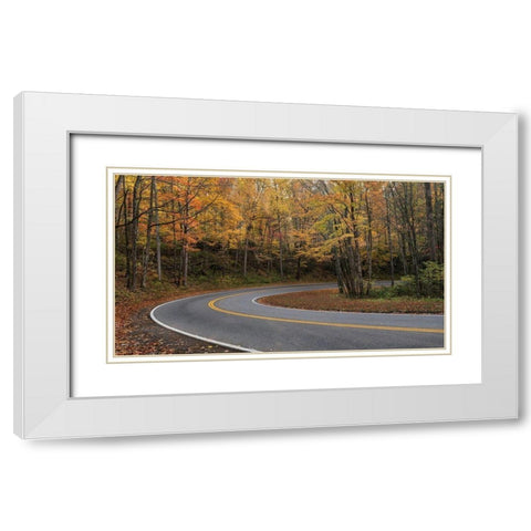 Mountain Loop White Modern Wood Framed Art Print with Double Matting by Head, Danny