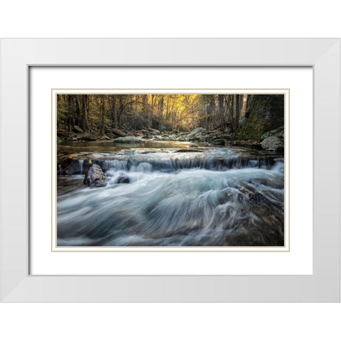 Slight Drop White Modern Wood Framed Art Print with Double Matting by Head, Danny