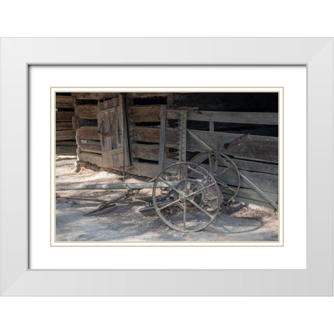 Antiques I White Modern Wood Framed Art Print with Double Matting by Head, Danny