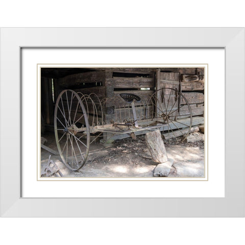 Antiques II White Modern Wood Framed Art Print with Double Matting by Head, Danny