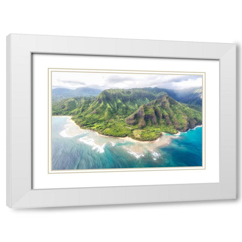 Kee View White Modern Wood Framed Art Print with Double Matting by Head, Danny