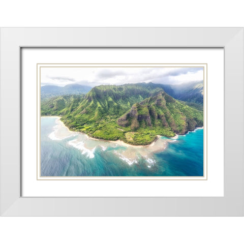 Kee View White Modern Wood Framed Art Print with Double Matting by Head, Danny