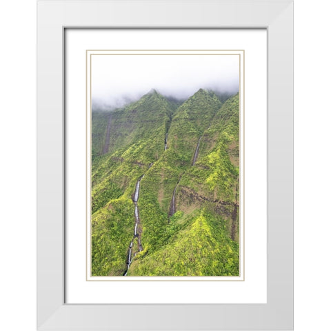 Water Ribbons I White Modern Wood Framed Art Print with Double Matting by Head, Danny