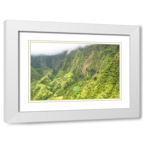 Water Ribbons II White Modern Wood Framed Art Print with Double Matting by Head, Danny