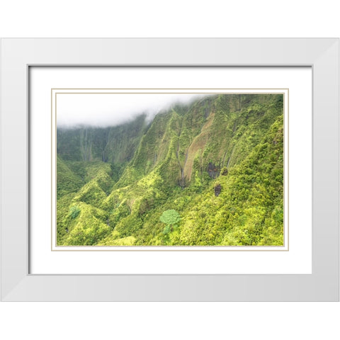 Water Ribbons II White Modern Wood Framed Art Print with Double Matting by Head, Danny