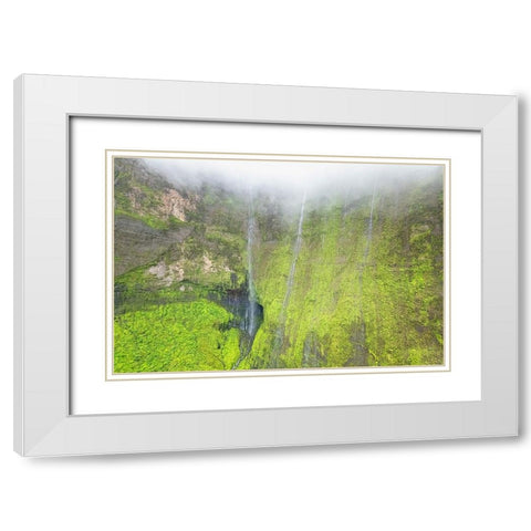 Water Ribbons III White Modern Wood Framed Art Print with Double Matting by Head, Danny