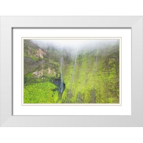 Water Ribbons III White Modern Wood Framed Art Print with Double Matting by Head, Danny