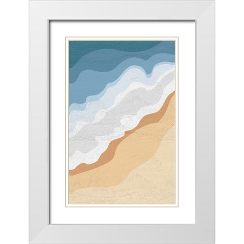 The Sea White Modern Wood Framed Art Print with Double Matting by Aesthete