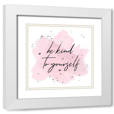 Kind White Modern Wood Framed Art Print with Double Matting by Aesthete