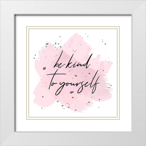 Kind White Modern Wood Framed Art Print with Double Matting by Aesthete