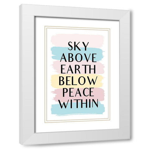 Sky Above White Modern Wood Framed Art Print with Double Matting by Aesthete