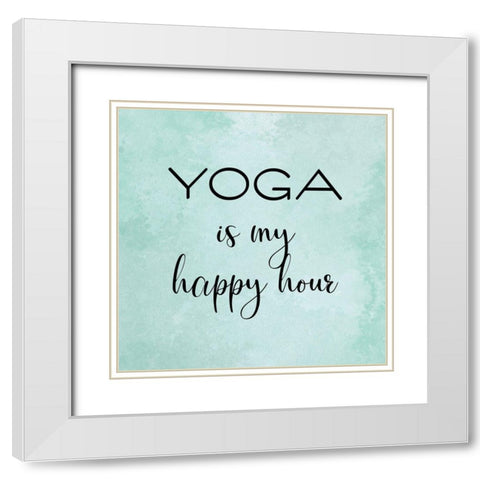 Happy Hour White Modern Wood Framed Art Print with Double Matting by Aesthete