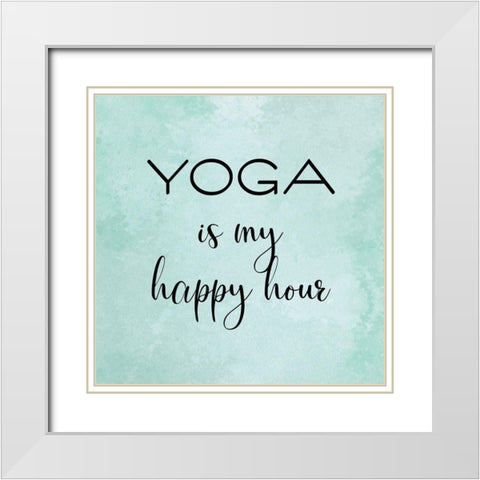 Happy Hour White Modern Wood Framed Art Print with Double Matting by Aesthete