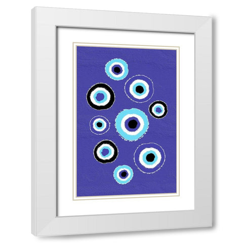 Eye Team White Modern Wood Framed Art Print with Double Matting by Aesthete