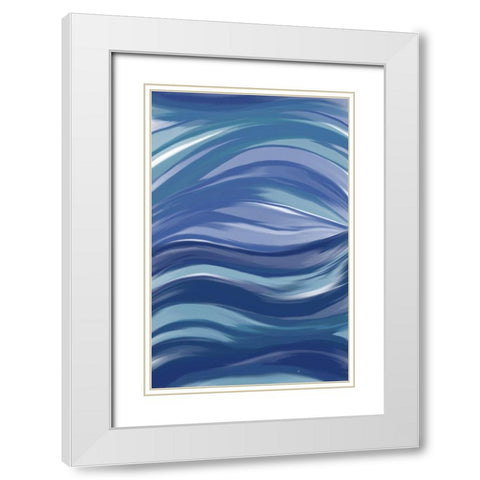 The Ocean White Modern Wood Framed Art Print with Double Matting by Aesthete