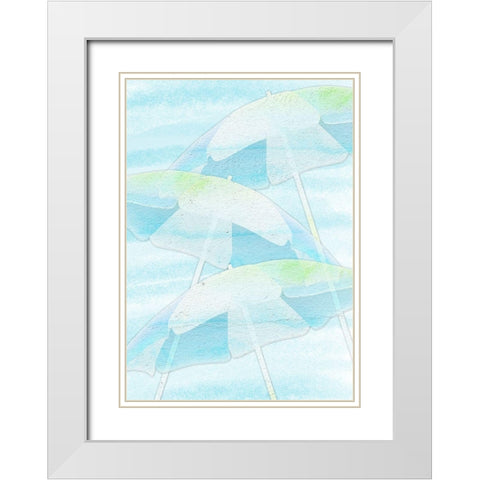 Beach White Modern Wood Framed Art Print with Double Matting by Aesthete