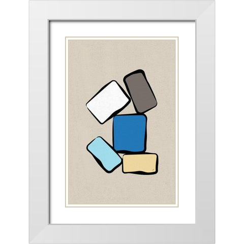 Bricks1 White Modern Wood Framed Art Print with Double Matting by Aesthete